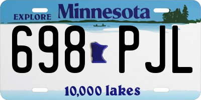 MN license plate 698PJL