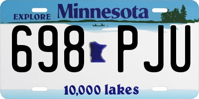 MN license plate 698PJU