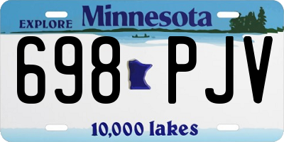 MN license plate 698PJV