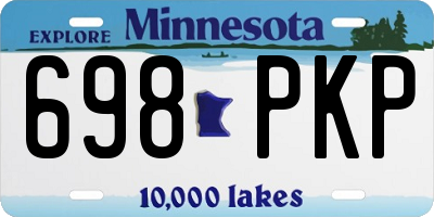 MN license plate 698PKP