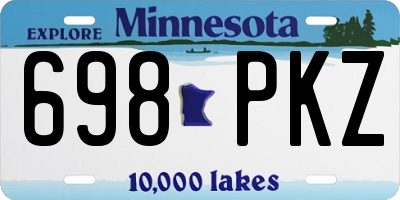MN license plate 698PKZ