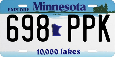 MN license plate 698PPK