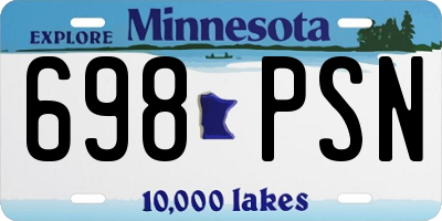 MN license plate 698PSN