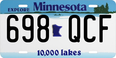 MN license plate 698QCF