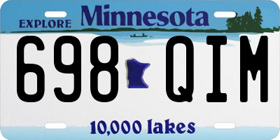 MN license plate 698QIM