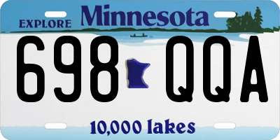 MN license plate 698QQA