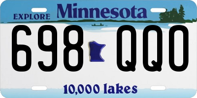 MN license plate 698QQO