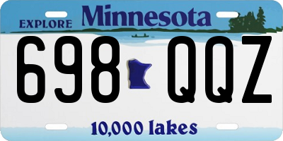 MN license plate 698QQZ