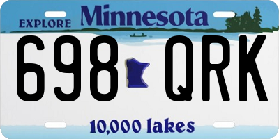 MN license plate 698QRK