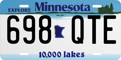 MN license plate 698QTE