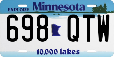 MN license plate 698QTW