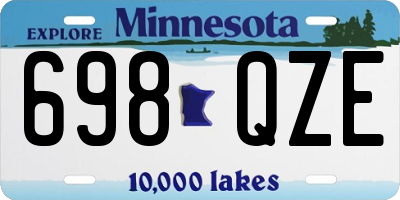 MN license plate 698QZE