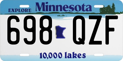 MN license plate 698QZF