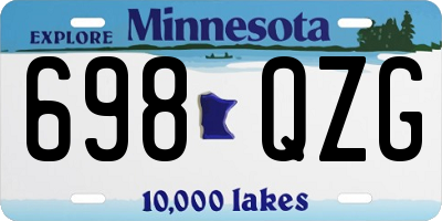 MN license plate 698QZG