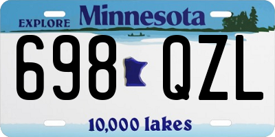 MN license plate 698QZL