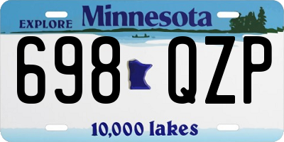 MN license plate 698QZP
