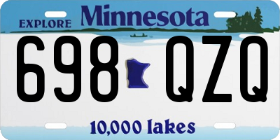 MN license plate 698QZQ