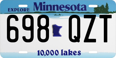 MN license plate 698QZT