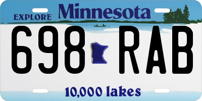 MN license plate 698RAB