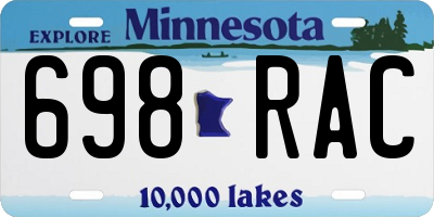 MN license plate 698RAC