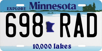MN license plate 698RAD