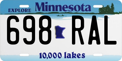 MN license plate 698RAL