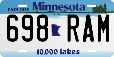MN license plate 698RAM