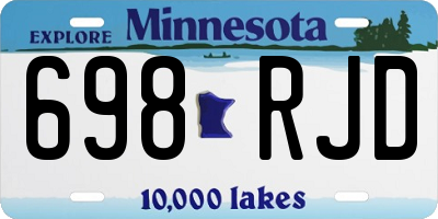 MN license plate 698RJD