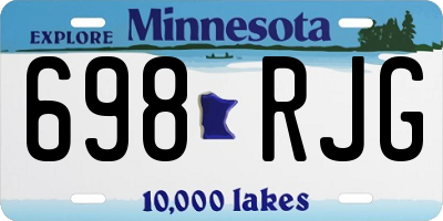 MN license plate 698RJG