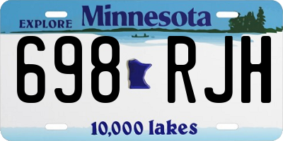 MN license plate 698RJH