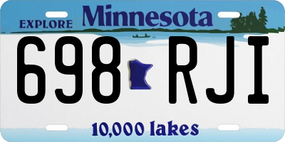 MN license plate 698RJI