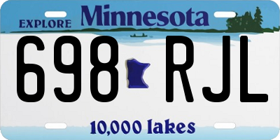 MN license plate 698RJL