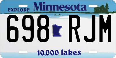 MN license plate 698RJM