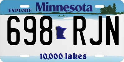 MN license plate 698RJN