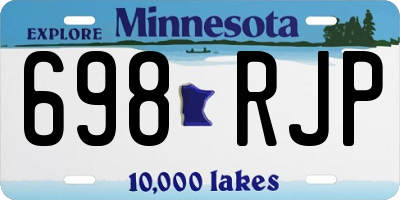 MN license plate 698RJP
