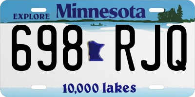 MN license plate 698RJQ