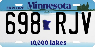 MN license plate 698RJV