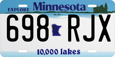MN license plate 698RJX