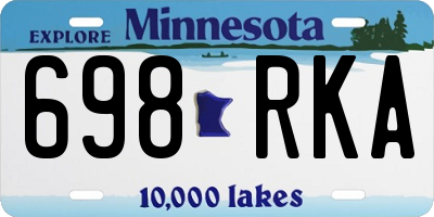 MN license plate 698RKA
