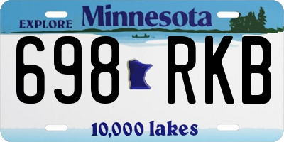 MN license plate 698RKB
