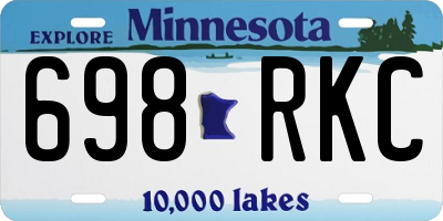 MN license plate 698RKC
