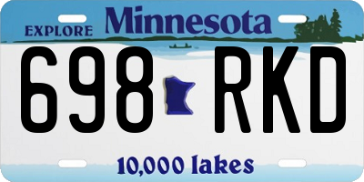 MN license plate 698RKD