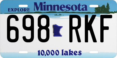 MN license plate 698RKF