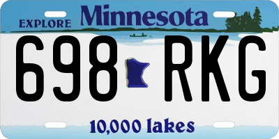 MN license plate 698RKG