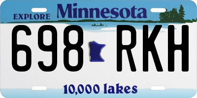 MN license plate 698RKH