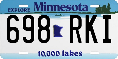 MN license plate 698RKI