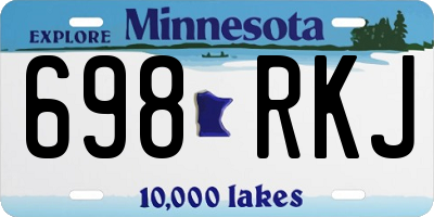 MN license plate 698RKJ