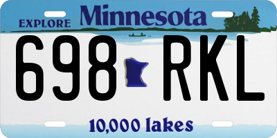 MN license plate 698RKL