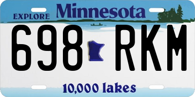 MN license plate 698RKM