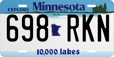 MN license plate 698RKN